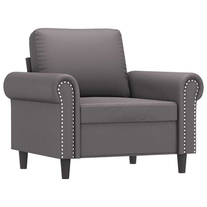 Poltrona Grigia 60 cm in Similpelle | homemem39