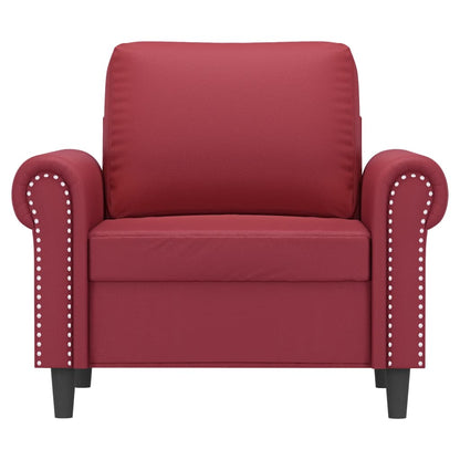 Poltrona Rosso Vino 60 cm in Similpelle - homemem39