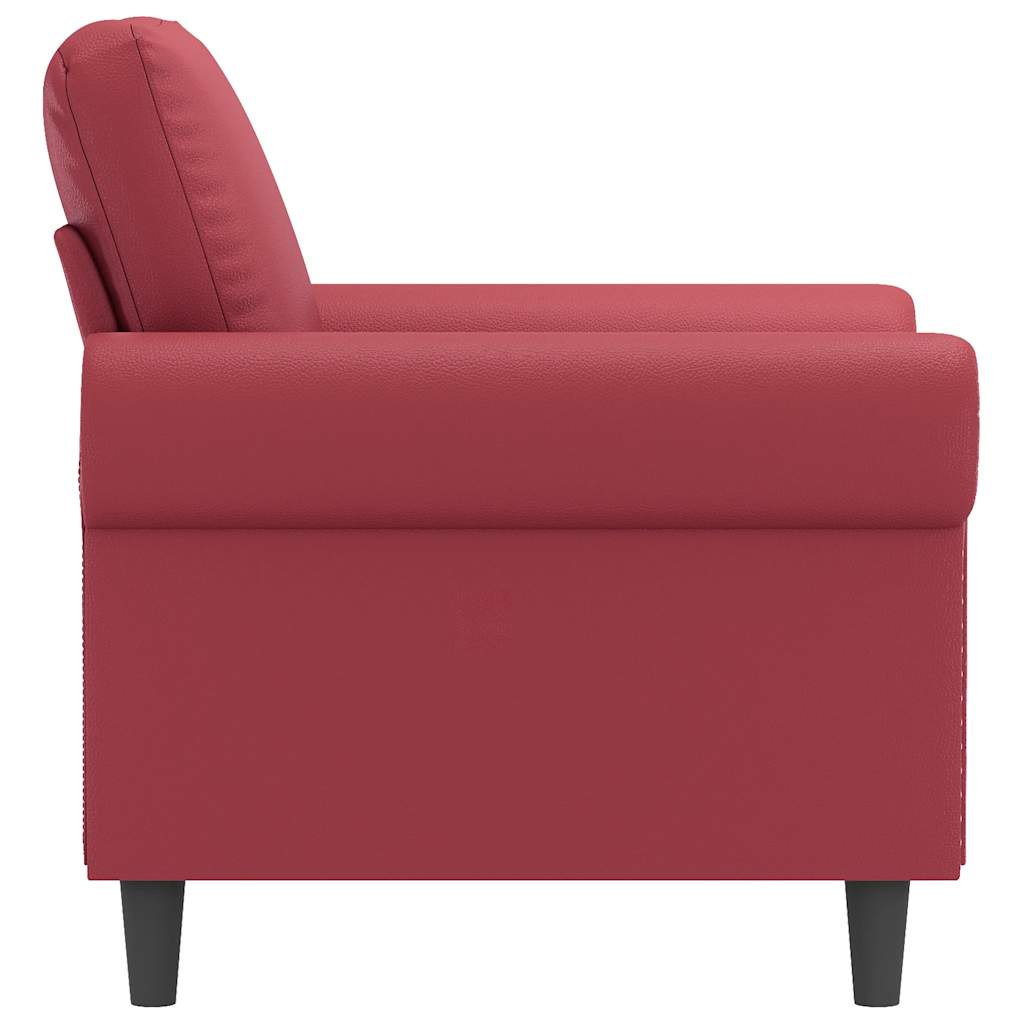 Poltrona Rosso Vino 60 cm in Similpelle | homemem39