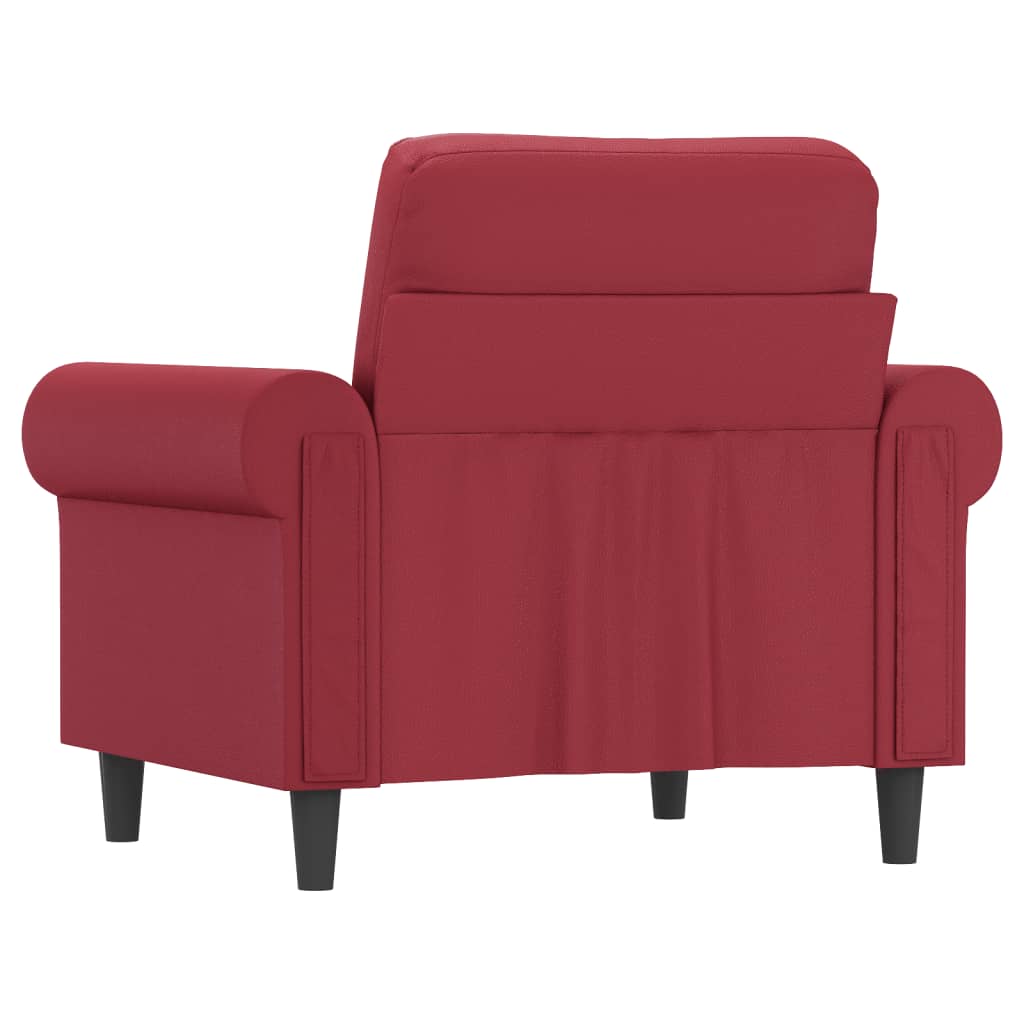 Poltrona Rosso Vino 60 cm in Similpelle - homemem39