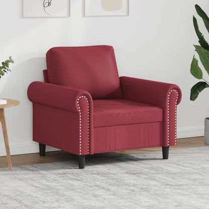 Poltrona Rosso Vino 60 cm in Similpelle | homemem39