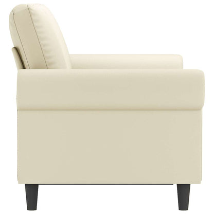 Divano a 2 Posti Crema 120 cm in Similpelle | homemem39