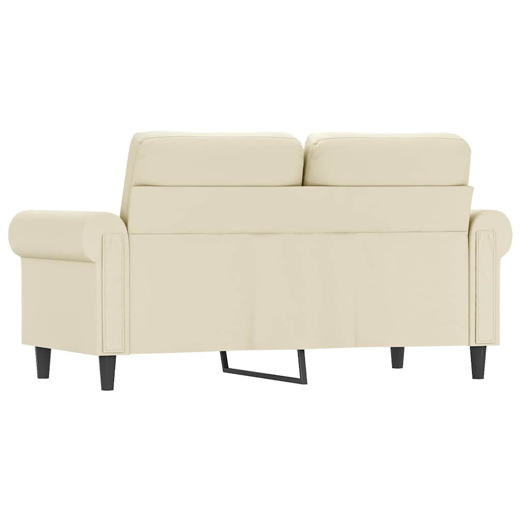 Divano a 2 Posti Crema 120 cm in Similpelle | homemem39