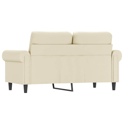 Divano a 2 Posti Crema 120 cm in Similpelle | homemem39