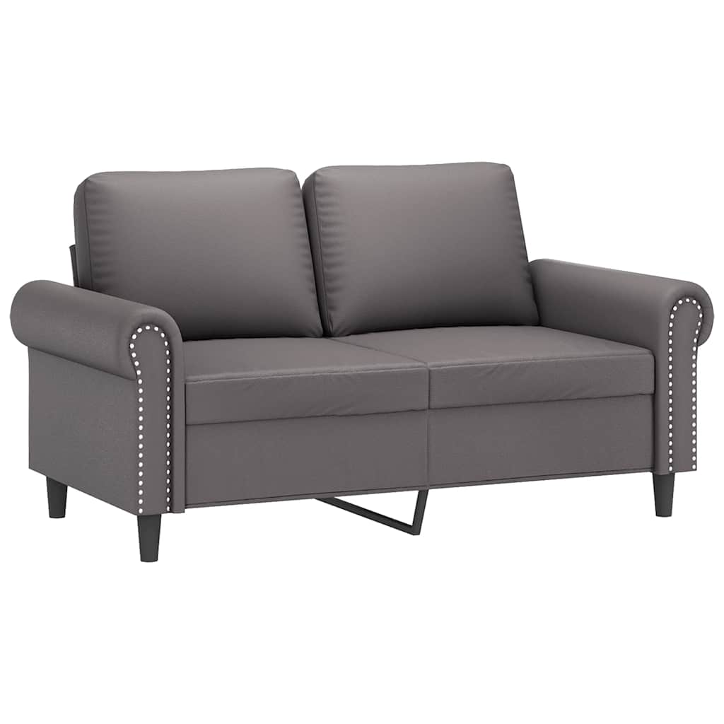 Divano a 2 Posti Grigio 120 cm in Similpelle | homemem39
