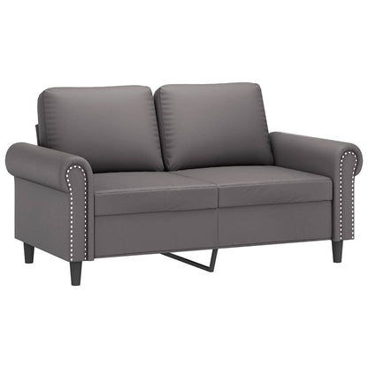 Divano a 2 Posti Grigio 120 cm in Similpelle | homemem39