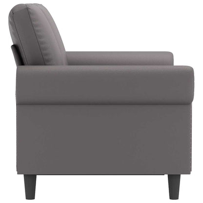 Divano a 2 Posti Grigio 120 cm in Similpelle | homemem39