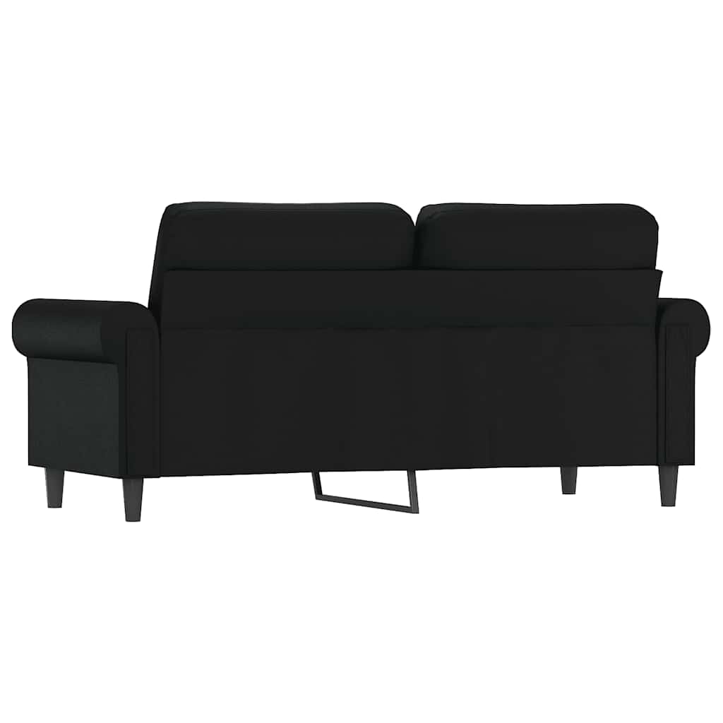 Divano a 2 Posti Nero 140 cm in Similpelle | homemem39