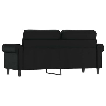 Divano a 2 Posti Nero 140 cm in Similpelle | homemem39