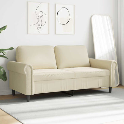 Divano a 2 Posti Crema 140 cm in Similpelle | homemem39