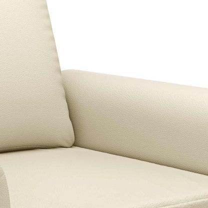 Divano a 2 Posti Crema 140 cm in Similpelle | homemem39