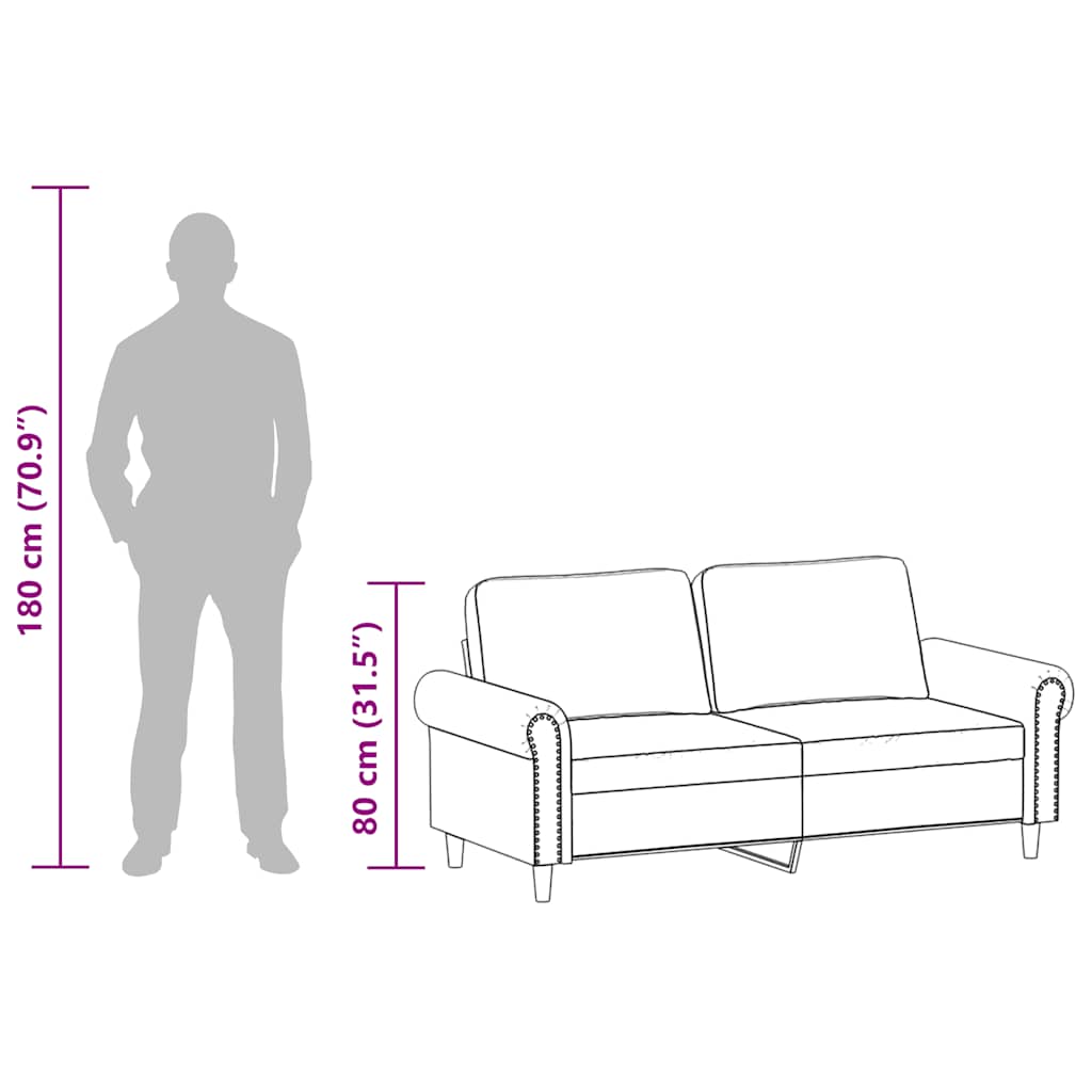 Divano a 2 Posti Crema 140 cm in Similpelle | homemem39