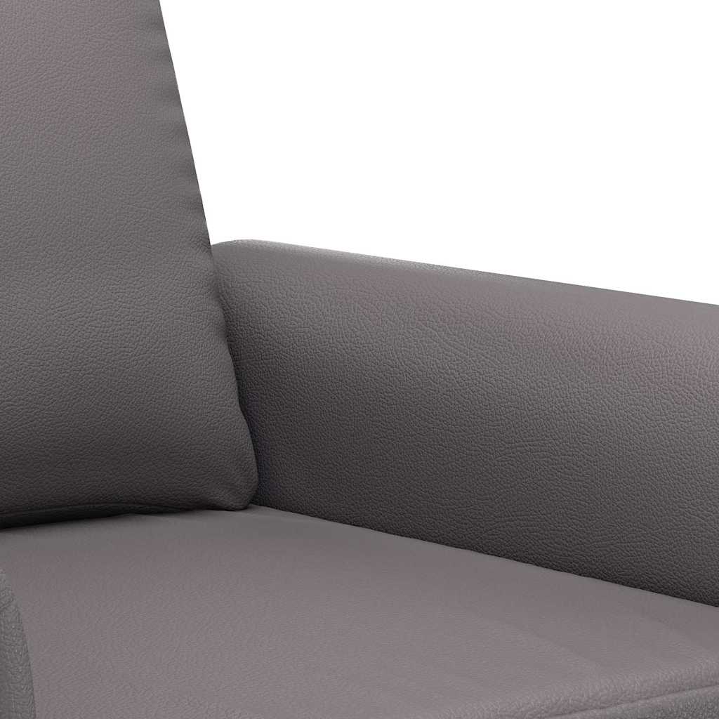 Divano a 2 Posti Grigio 140 cm in Similpelle | homemem39