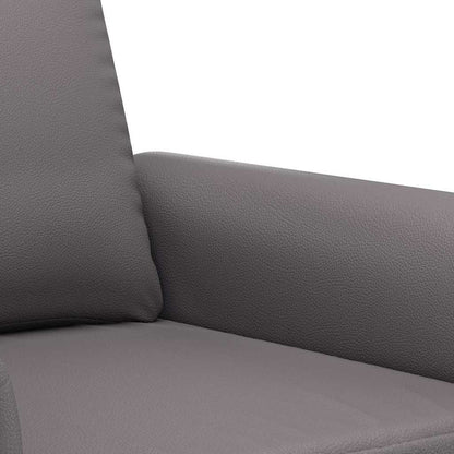 Divano a 2 Posti Grigio 140 cm in Similpelle | homemem39