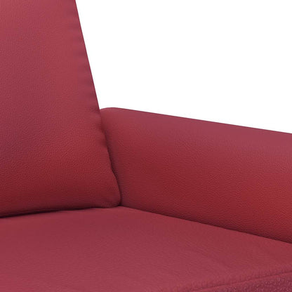 Divano a 2 Posti Rosso Vino 140 cm in Similpelle | homemem39