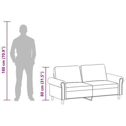Divano a 2 Posti Rosso Vino 140 cm in Similpelle | homemem39