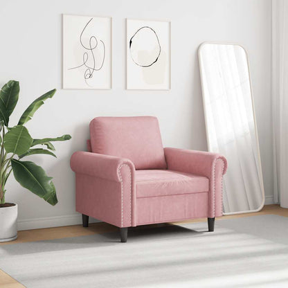 Poltrona Rosa 60 cm Velluto | homemem39