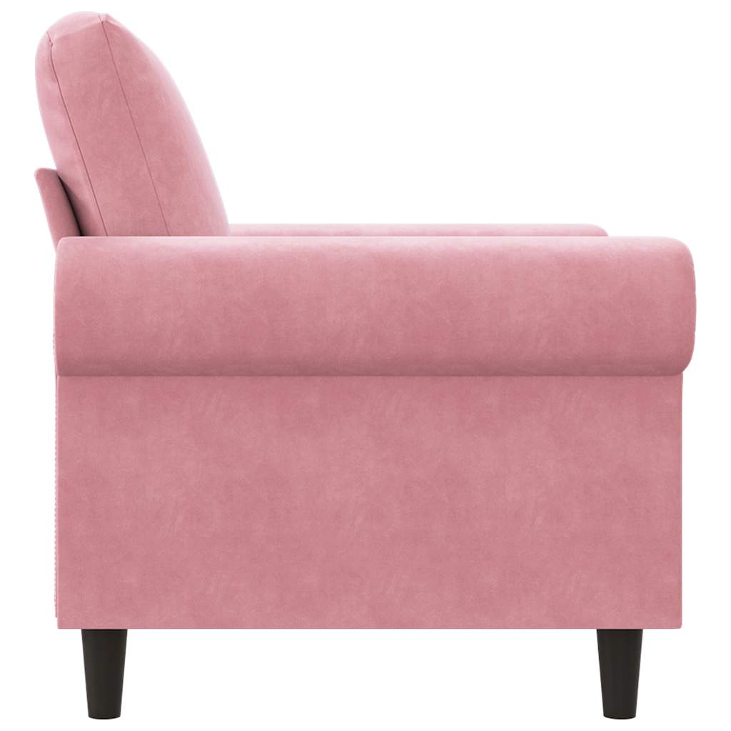 Poltrona Rosa 60 cm Velluto | homemem39