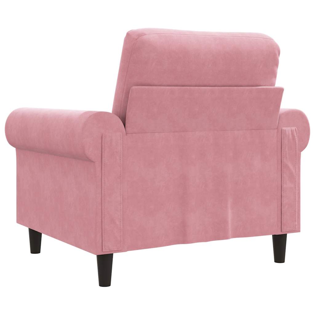 Poltrona Rosa 60 cm Velluto | homemem39