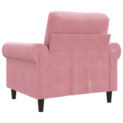 Poltrona Rosa 60 cm Velluto | homemem39