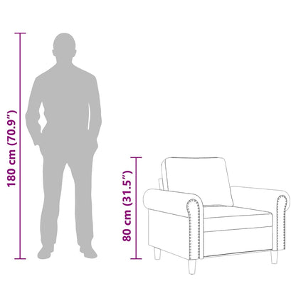 Poltrona Nero 60 cm Velluto