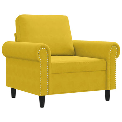 Poltrona Giallo 60 cm Velluto | homemem39