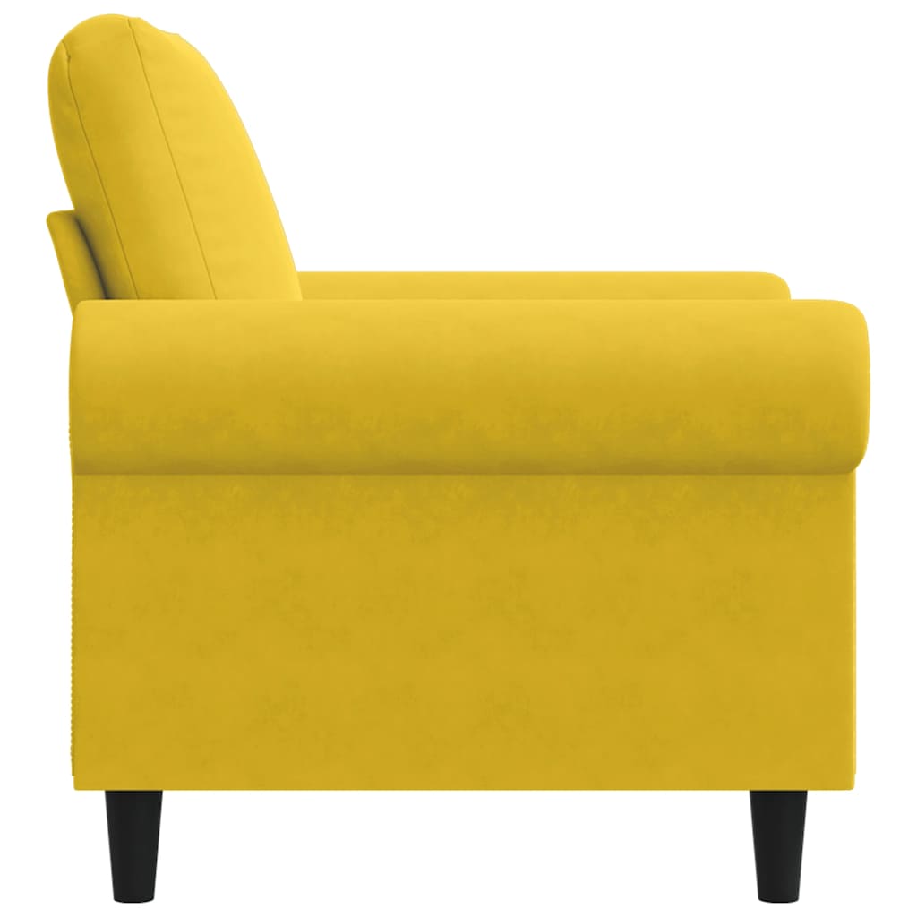 Poltrona Giallo 60 cm Velluto | homemem39