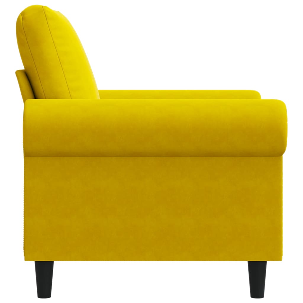 Poltrona Giallo 60 cm Velluto - homemem39