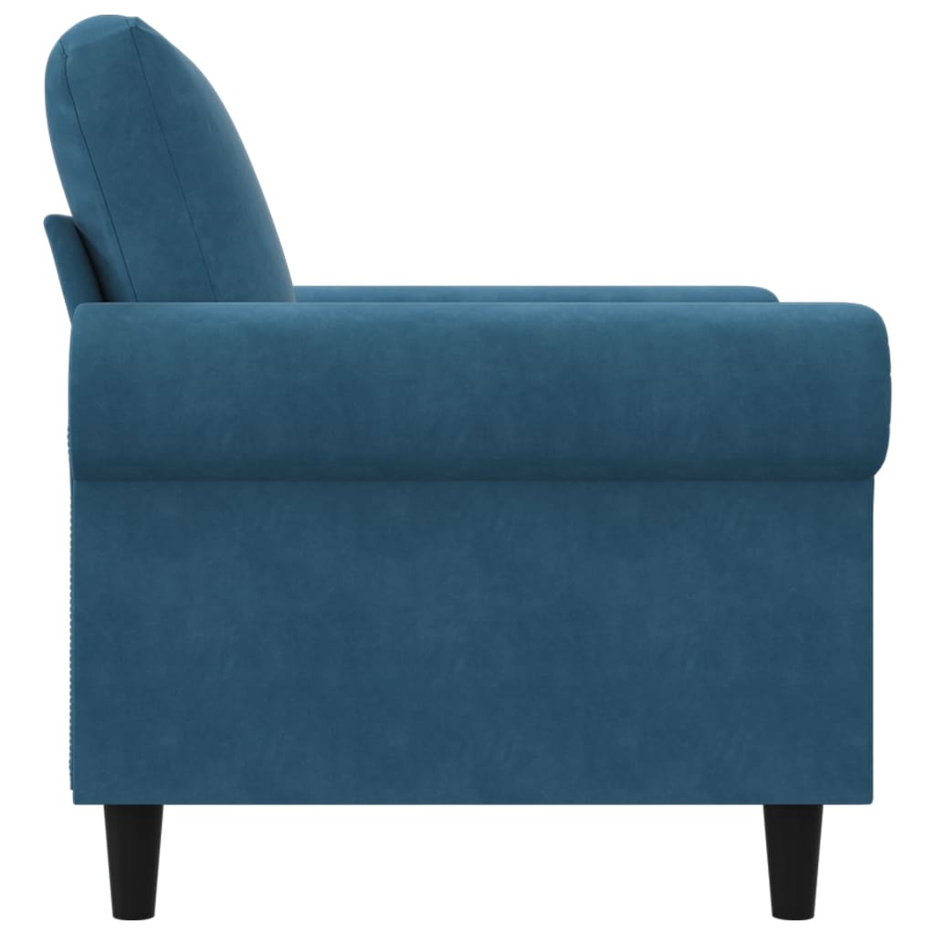 Poltrona Blu 60 cm Velluto