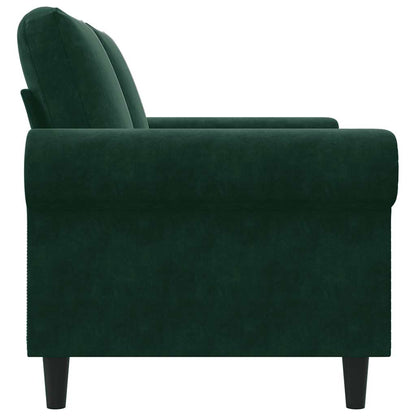 Divano a 2 Posti Verde Scuro 120 cm in Velluto | homemem39
