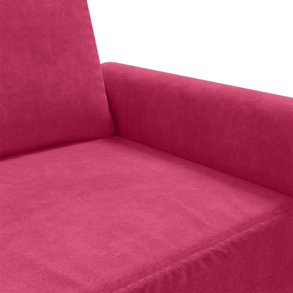 Divano a 2 Posti Rosso Vino 120 cm in Velluto | homemem39