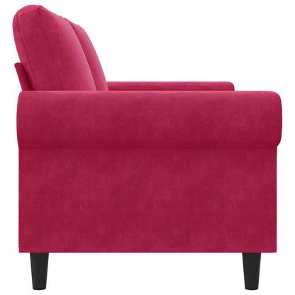 Divano a 2 Posti Rosso Vino 140 cm in Velluto | homemem39