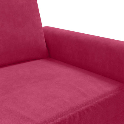 Divano a 2 Posti Rosso Vino 140 cm in Velluto | homemem39