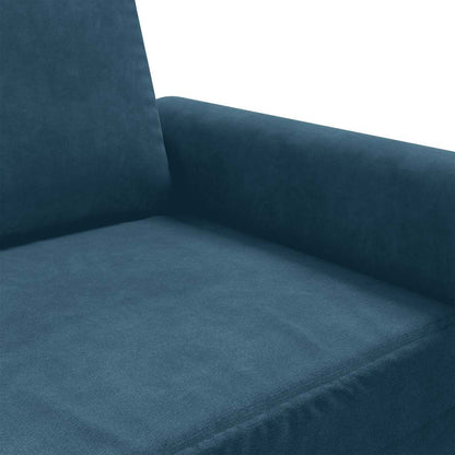 Divano a 2 Posti Blu 140 cm in Velluto | homemem39