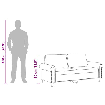 Divano a 2 Posti Blu 140 cm in Velluto | homemem39