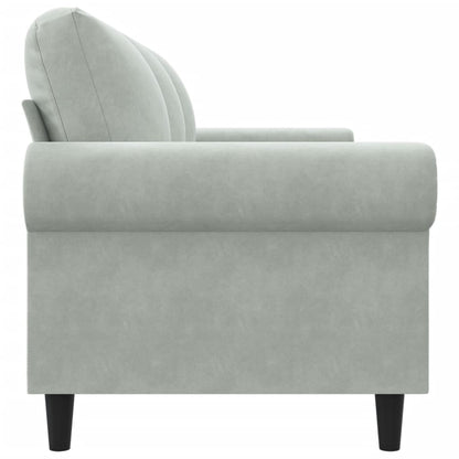 Divano a 3 Posti Grigio Chiaro 180 cm in Velluto - homemem39