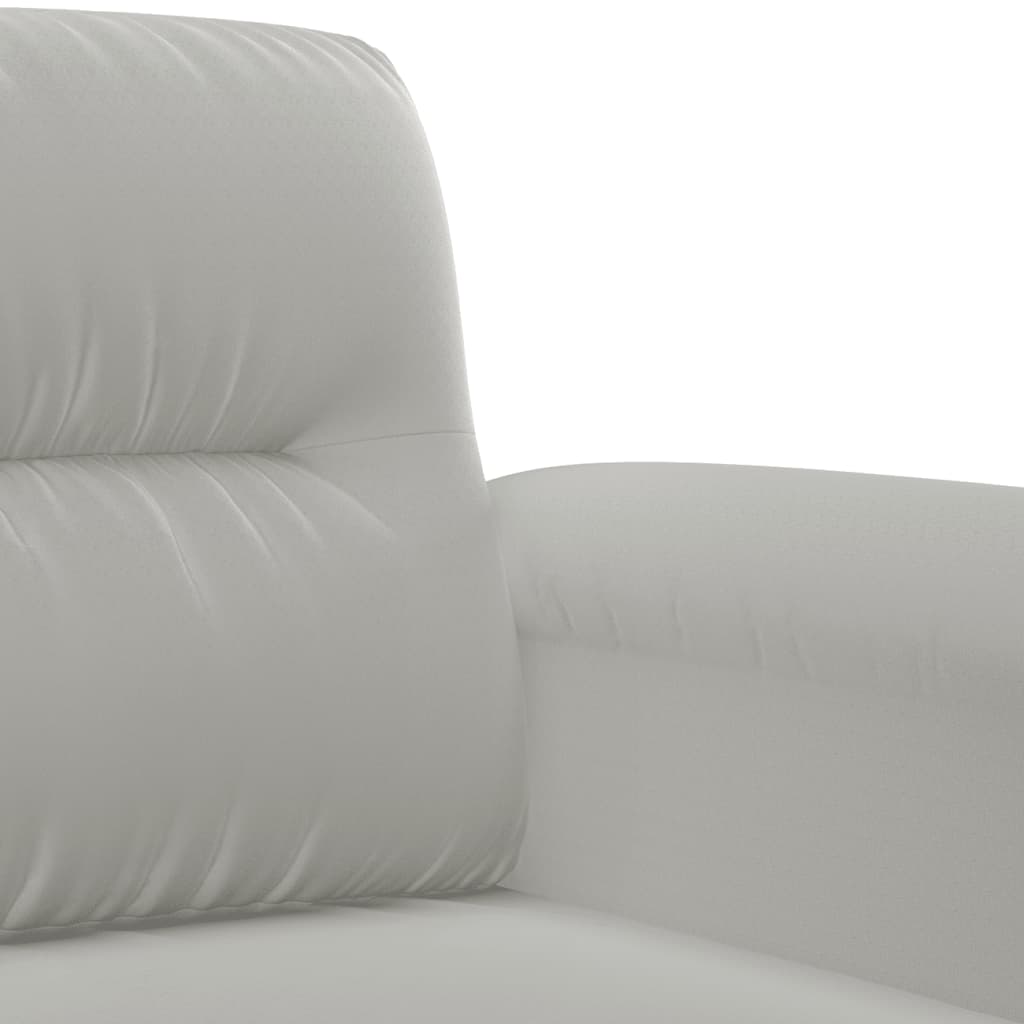 Poltrona Grigio Chiaro 60 cm in Tessuto Microfibra - homemem39