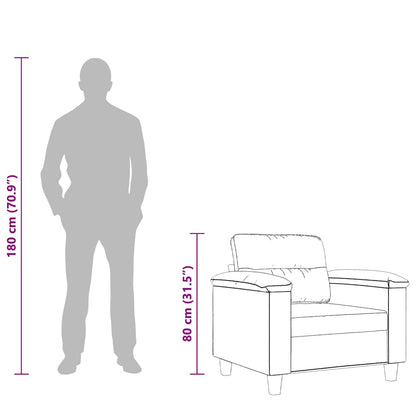 Poltrona Grigio Chiaro 60 cm in Tessuto Microfibra