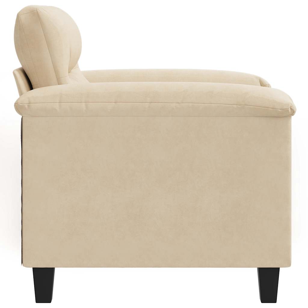 Cream armchair 60 cm in microfibre