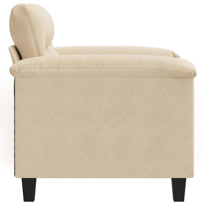 Cream armchair 60 cm in microfibre