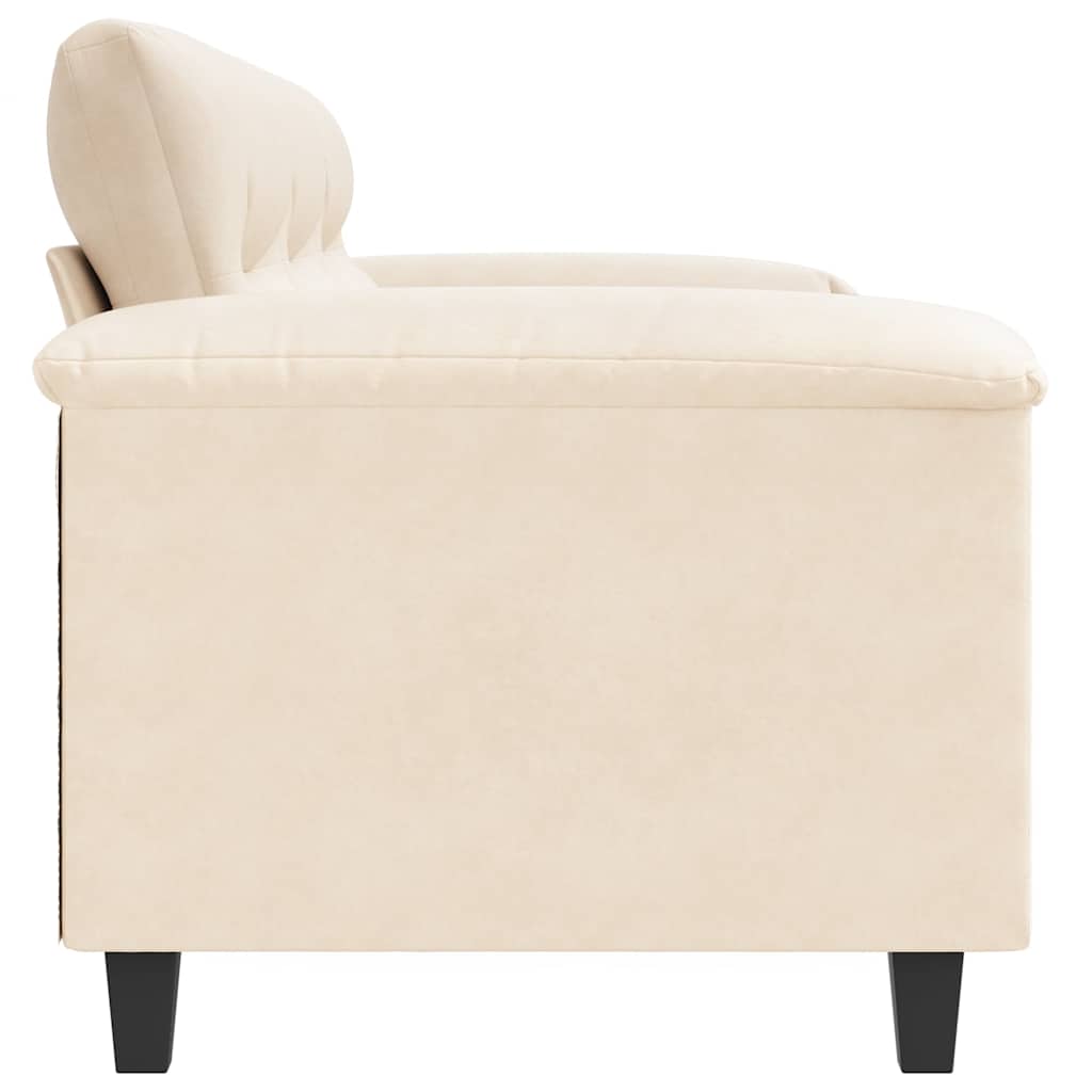 Divano a 3 Posti Beige 180 cm in Tessuto Microfibra | homemem39