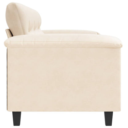 Divano a 3 Posti Beige 180 cm in Tessuto Microfibra | homemem39