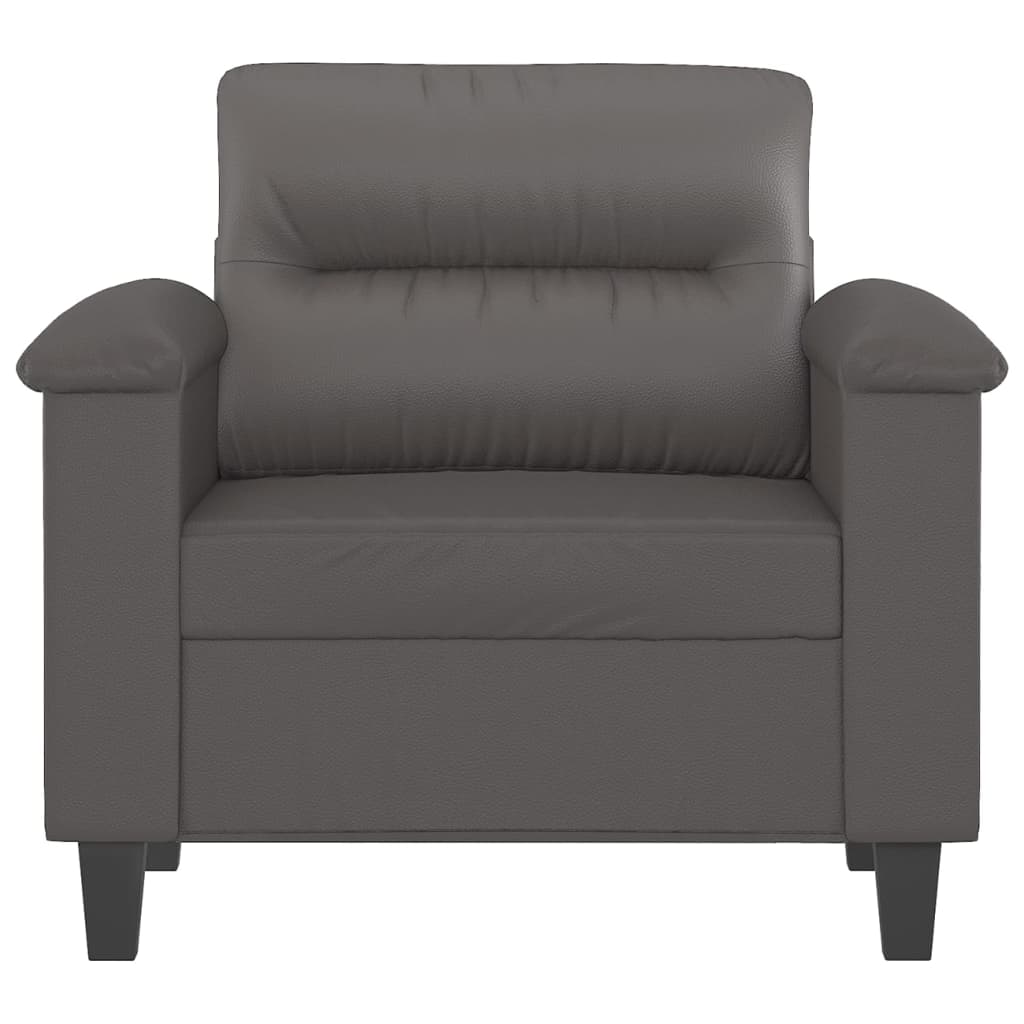 Poltrona Grigia 60 cm in Similpelle | homemem39