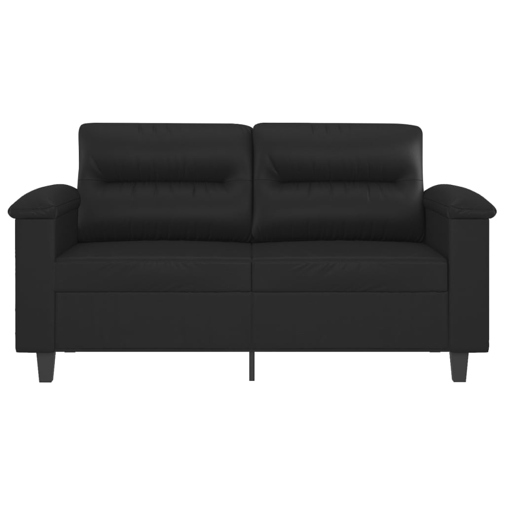 Divano a 2 Posti Nero 120 cm in Similpelle - homemem39