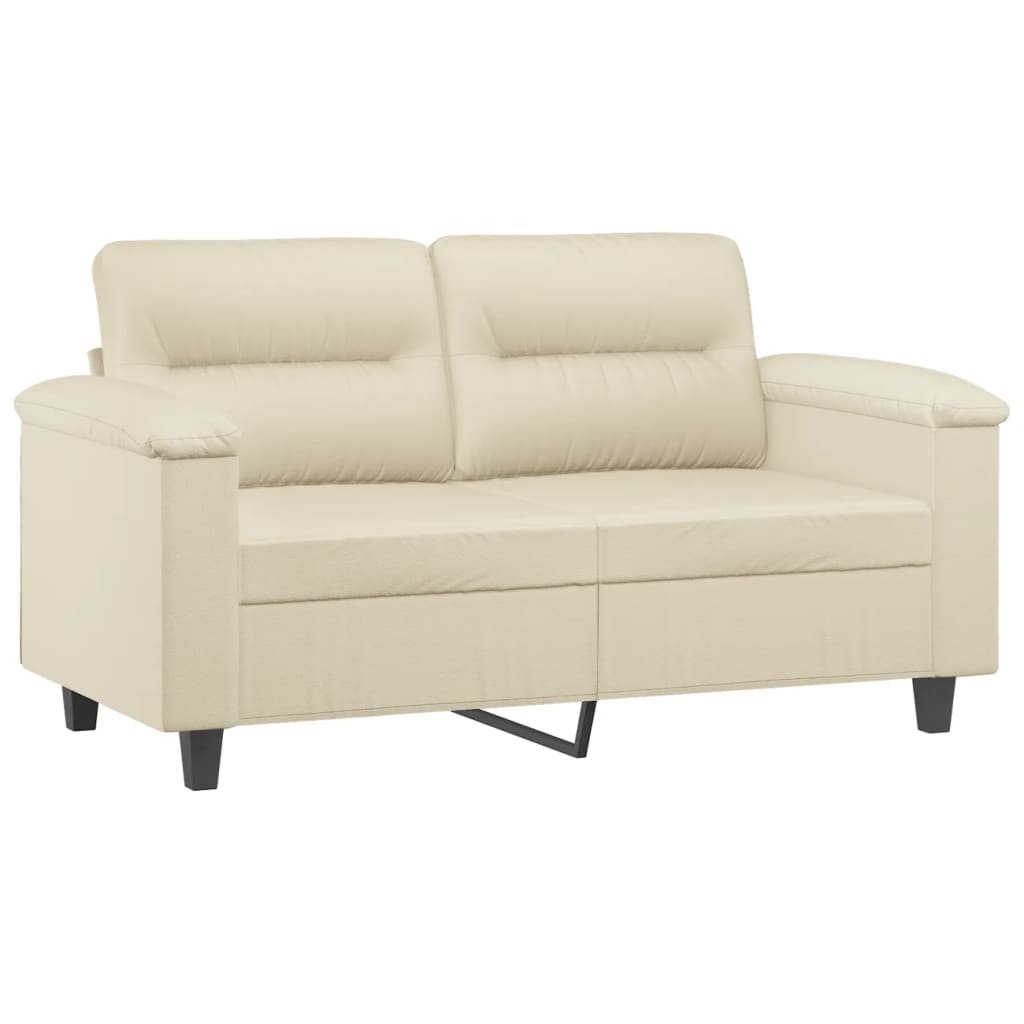 Divano a 2 Posti Crema 120 cm in Similpelle - homemem39