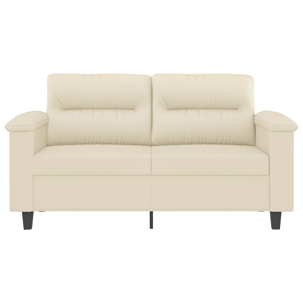 Divano a 2 Posti Crema 120 cm in Similpelle - homemem39