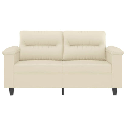 Divano a 2 Posti Crema 120 cm in Similpelle - homemem39