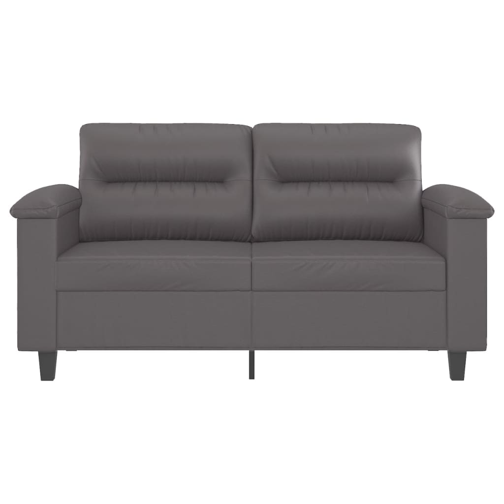 Divano a 2 Posti Grigio 120 cm in Similpelle | homemem39