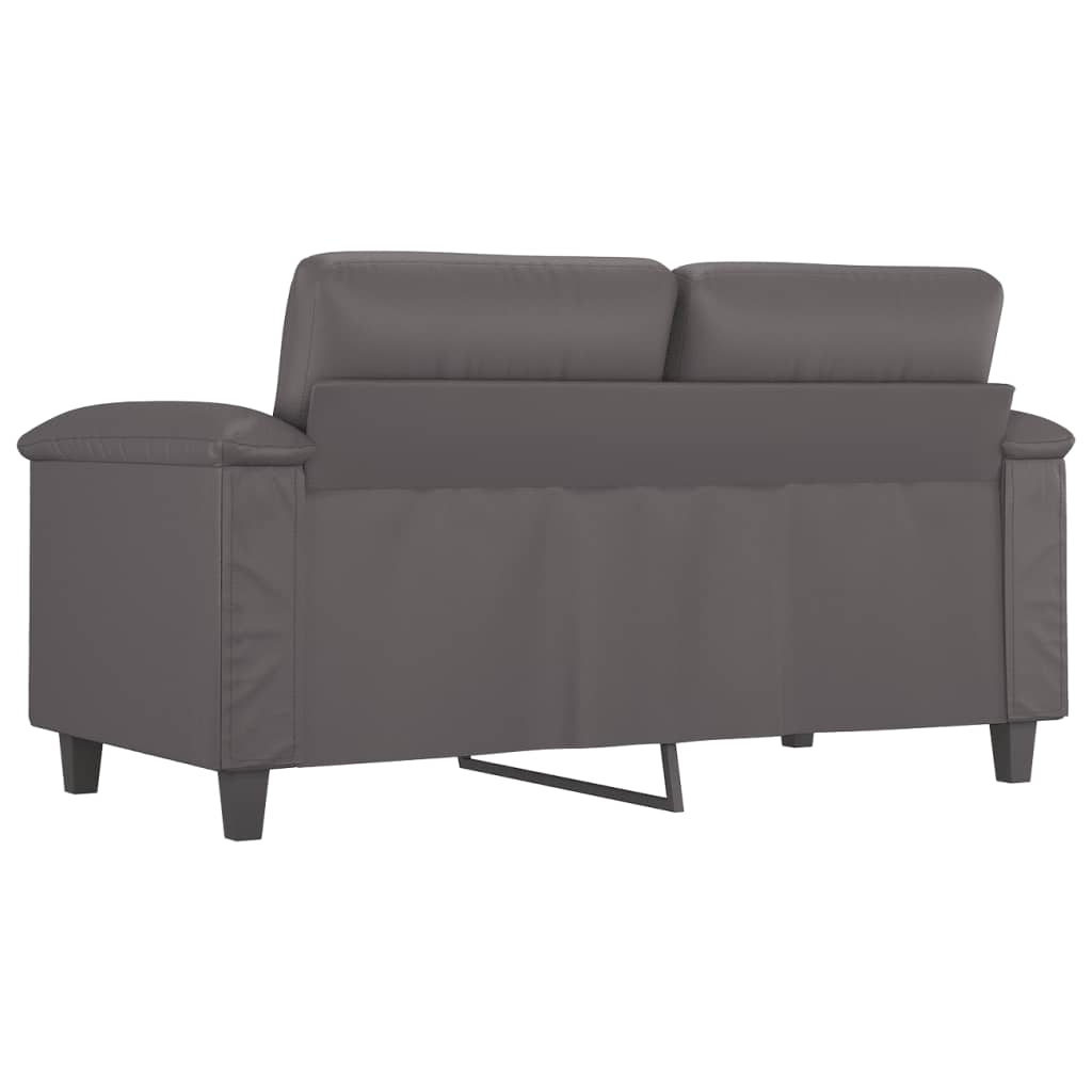 Divano a 2 Posti Grigio 120 cm in Similpelle | homemem39