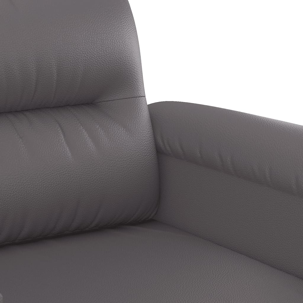 Divano a 2 Posti Grigio 120 cm in Similpelle | homemem39